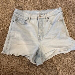 Old Navy Light Wash High Rise Sky-Hi A-Line Jean Shorts